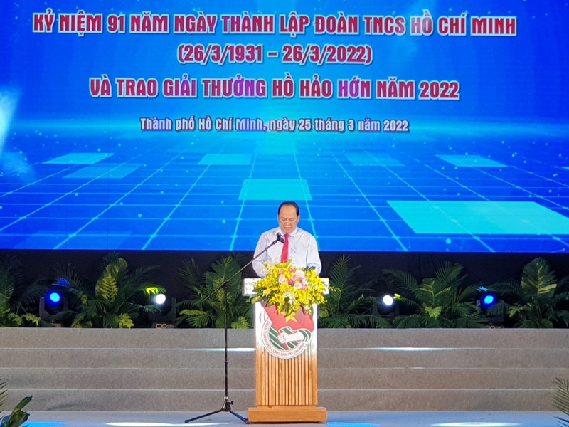 TP.HCM vinh danh Cán bộ Đoàn tiêu biểu và trao giải Hồ Hảo Hớn 2022 - ảnh 1