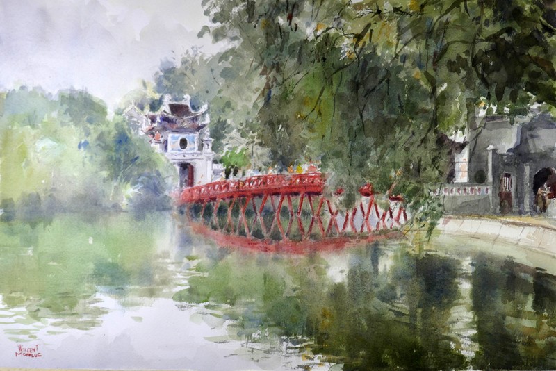Sài Gòn đẹp nao lòng trong tranh của người họa sĩ 70 tuổi - ảnh 10