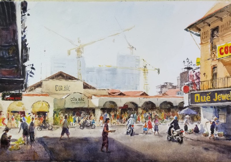 Sài Gòn đẹp nao lòng trong tranh của người họa sĩ 70 tuổi - ảnh 8