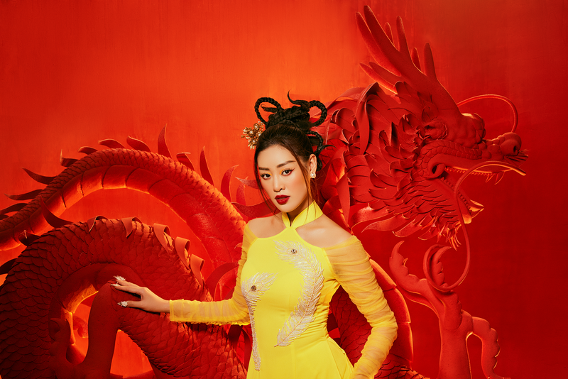 Hoa hậu Khánh Vân đẹp huyền bí, ma mị trong bộ ảnh xuân - ảnh 3