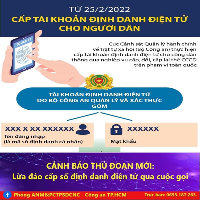 Vờ cấp, xác thực tài khoản định danh điện tử để lừa đảo - ảnh 1