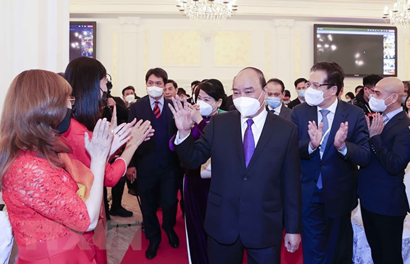 Chủ tịch nước Nguyễn Xuân Phúc gặp kiều bào Việt Nam tại Liên bang Nga - ảnh 1