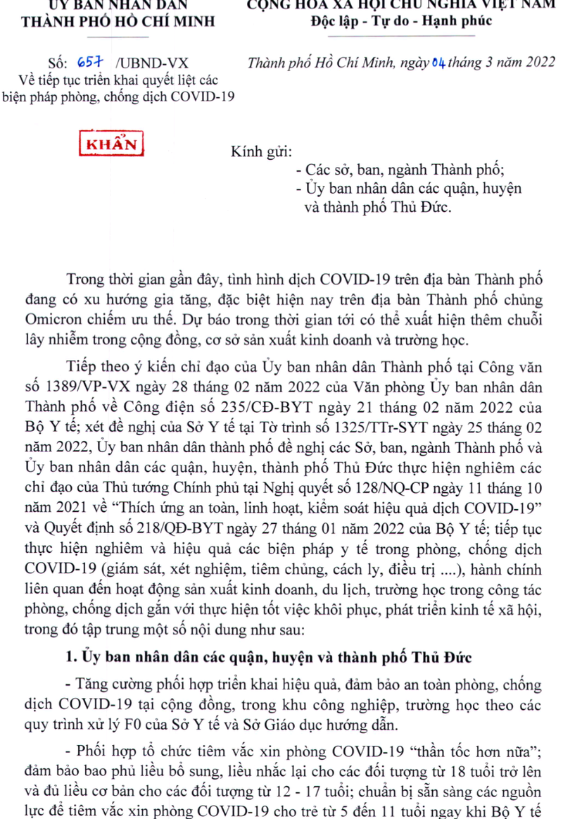 TP.HCM: Không tụ tập, không đến nơi đông người khi không cần thiết - ảnh 1