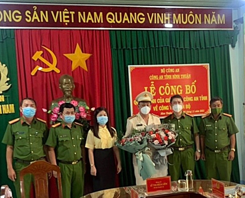 Điều động, bổ nhiệm một loạt sĩ quan Công an ở tỉnh Bình Thuận - ảnh 1