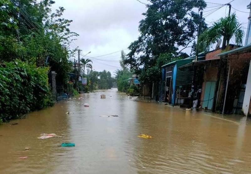Hàng ngàn ngôi nhà ở Bình Định bị ngập, có nơi chìm sâu hơn 1 m - ảnh 13