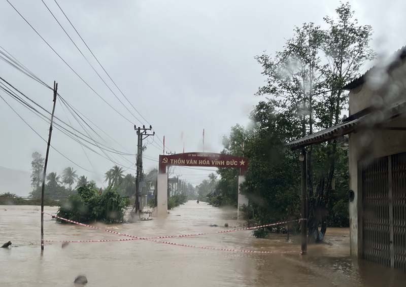 Hàng ngàn ngôi nhà ở Bình Định bị ngập, có nơi chìm sâu hơn 1 m - ảnh 4