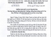 Cần Thơ: 1 sở và đơn vị trực thuộc bị truy nộp gần 483 triệu