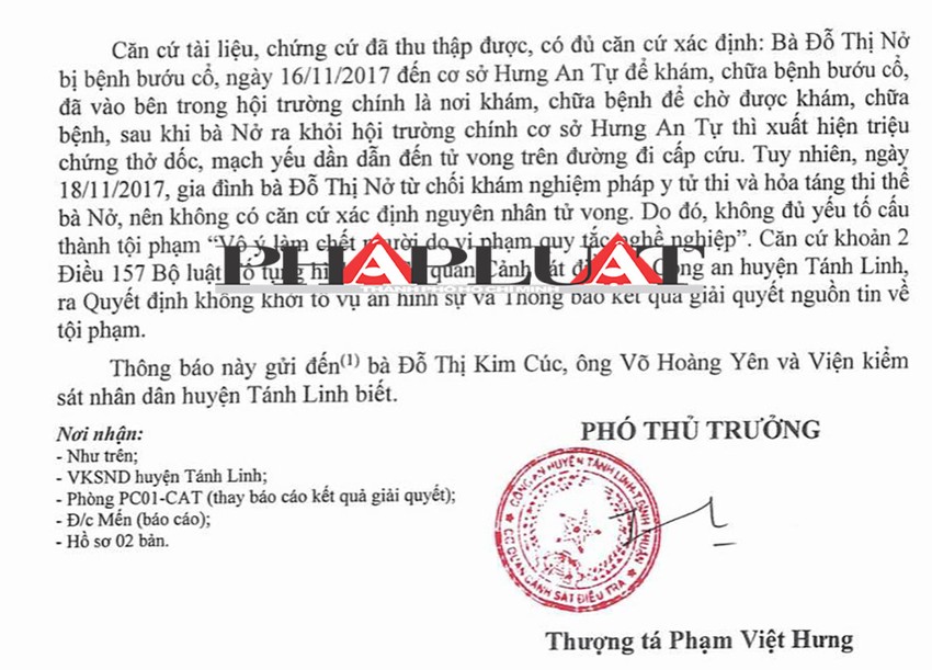 Bình Thuận: Không đủ yếu tố xác định ông Võ Hoàng Yên chữa bệnh gây chết người ảnh 1