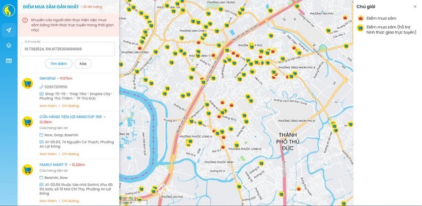 TP Thủ Đức sử dụng bản đồ trực tuyến giúp dân đi chợ an toàn  ảnh 2