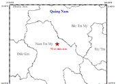 Xuất hiện động đất 3,9 độ Richter tại Quảng Nam