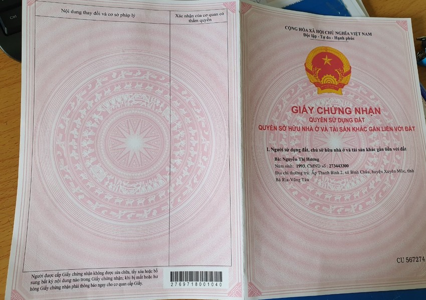 Phát hiện nhóm người đi 'mời chào' làm sổ đỏ giả ở Xuyên Mộc ảnh 1