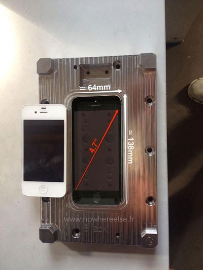 Mẫu khung được cho là của iPhone 6 với màn hình 4,7 inch.