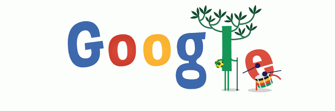 Logo ngộ nghĩnh về ngày khai mạc World Cup 2014
