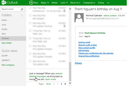 Một số thủ thuật khi sử dụng dịch vụ Outlook.com (Phần 1) ảnh 1