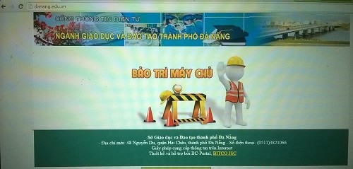 Hacker tấn công trang web của Sở GD&ĐT TP Đà Nẵng ảnh 1